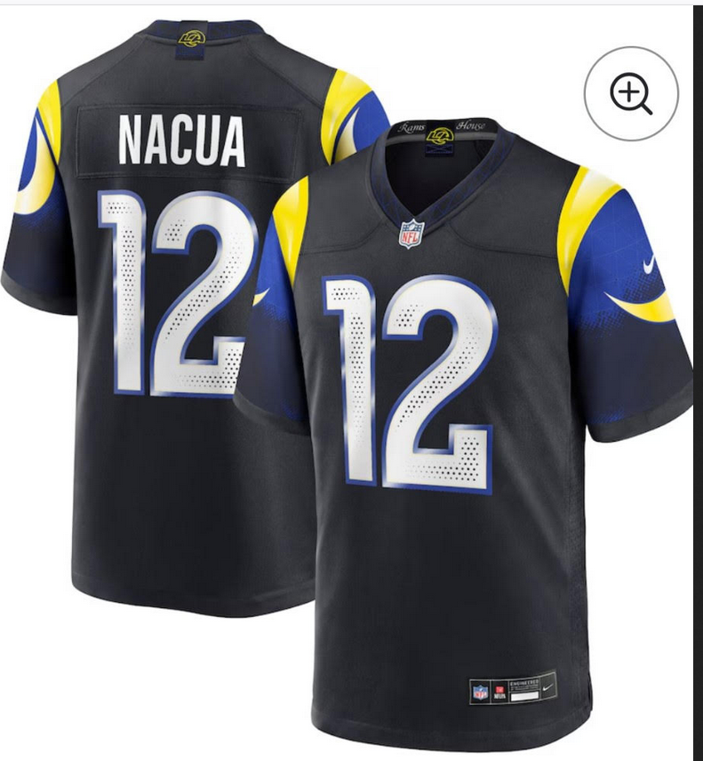 Men 2025 Los Angeles Rams #12 Nacua black Nike NFL Jersey->tampa bay buccaneers->NFL Jersey